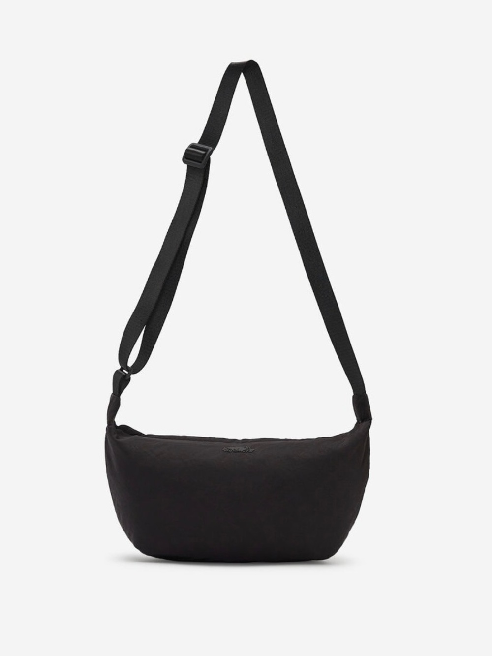 Roots Nylon Medium Crescent Crossbody Bag - Black